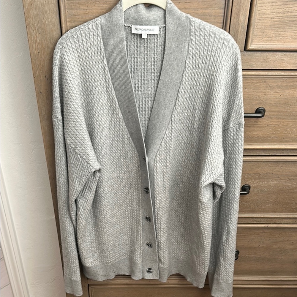 WEWOREWHAT Gray Button-Up Cardigan